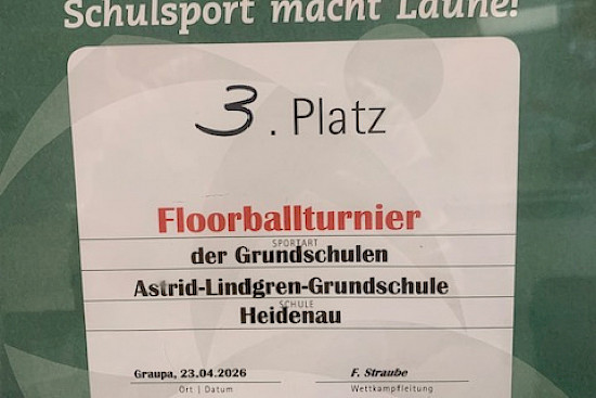 BRONZE!!! Floorballturnier der Grundschulen